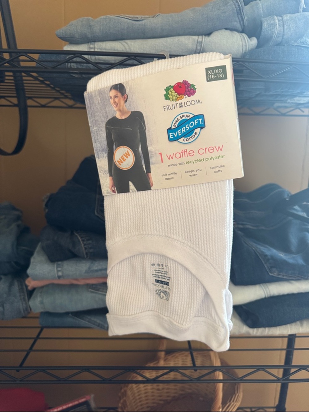Women’s waffle crew fruit of the loom
